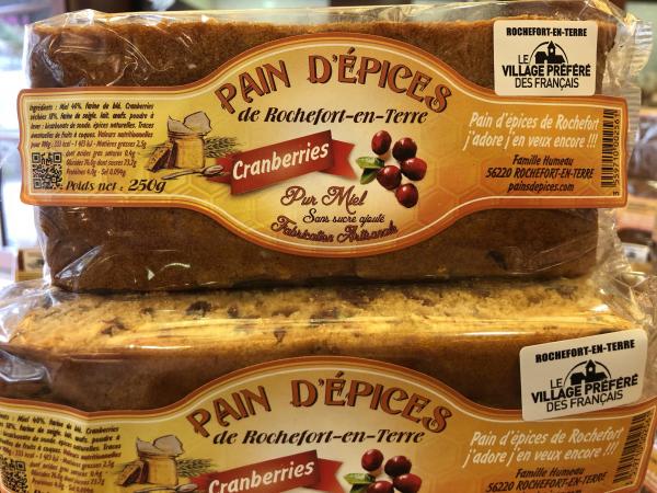 Pain d'épices cranberries